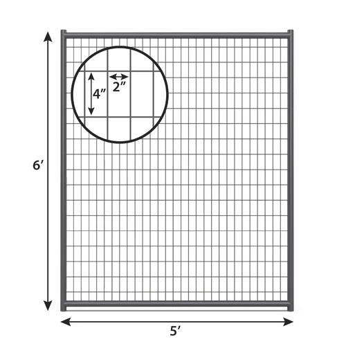 Master Paws 6' H x 5' W Commercial Grade Welded Wire Kennel Panel Master Paws 6' H X 5' W Commercial Grade Welded Wire Kennel Panel -MASTER PAWS Shop 1711695 P ALT1