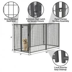 Master Paws 6' H X 5' W Commercial Grade Welded Wire Kennel Panel 5 Master Paws 6' H X 5' W Commercial Grade Welded Wire Kennel Panel -MASTER PAWS Shop 1711695 P ALT3