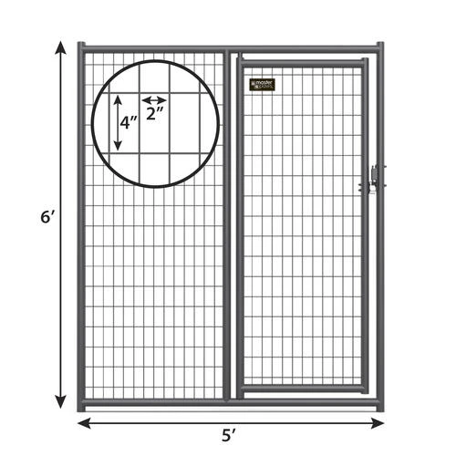 Master Paws 6' H x 5' W Commercial Grade Welded Wire Kennel Gate Master Paws 6' H X 5' W Commercial Grade Welded Wire Kennel Gate -MASTER PAWS Shop 1711697 P ALT1