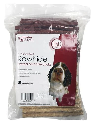 Master Paws® Beef Rawhide Dog Chew Munchie Sticks (Beef And Chicken Flavored) 6 Master Paws® Beef Rawhide Dog Chew Munchie Sticks (Beef And Chicken Flavored) -MASTER PAWS Shop 2531853 1