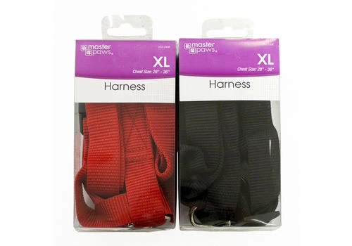 Master Paws® Extra Large Adjustable Nylon Dog Harness - Assorted Colors Master Paws® Extra Large Adjustable Nylon Dog Harness - Assorted Colors -MASTER PAWS Shop 2533308 XL harness BK RD