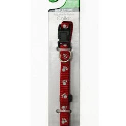 Master Paws® Adjustable Red Reflective Dog Collar - Small