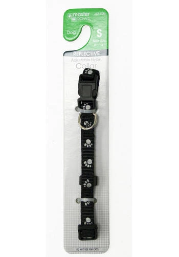 Master Paws® Adjustable Black Reflective Dog Collar - Small 3 Master Paws® Adjustable Black Reflective Dog Collar - Small
