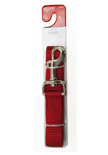 Master Paws® 5' Red Nylon Dog Leash - Large 3 Master Paws® 5' Red Nylon Dog Leash - Large