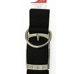 Master Paws® Adjustable Metal Black Nylon Dog Collar - Large 5 Master Paws® Adjustable Metal Black Nylon Dog Collar - Large -MASTER PAWS Shop 2533381 XL Col BK