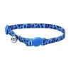 Master Paws® 3/8" Fashion Blue Leopard Print Adjustable Breakaway Cat Collar -MASTER PAWS Shop 2533911