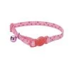Master Paws® 3/8" Fashion Pink Dot Adjustable Breakaway Cat Collar