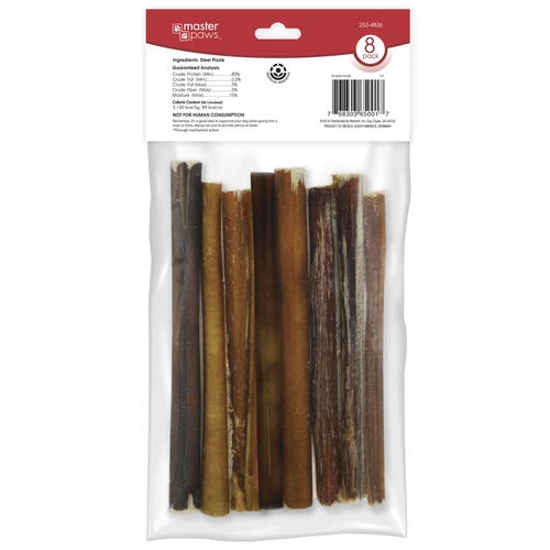 Master Paws® 6" Bull Sticks Dog Chews - 8 Pack 4 Master Paws® 6" Bull Sticks Dog Chews - 8 Pack - Image 2