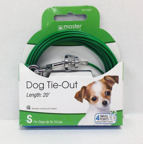 Master Paws® 20' Dog Tie-Out - Small 3 Master Paws® 20' Dog Tie-Out - Small