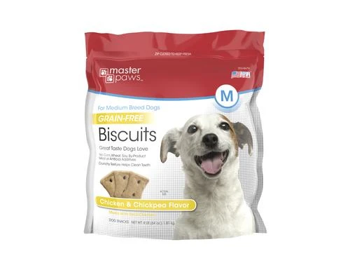 Master Paws® Grain-Free Oven-Baked Chicken & Chickpea Biscuit Dog Treats - 64 Oz 5 Master Paws® Grain-Free Oven-Baked Chicken & Chickpea Biscuit Dog Treats - 64 Oz -MASTER PAWS Shop 2538479 Masterpaws Chicken Chickpea Dog Treat Front