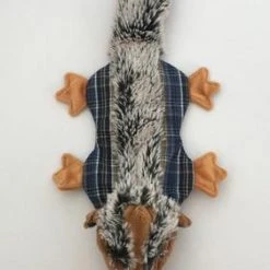 Master Paws® Plaid Raccoon Stuffing-Free Dog Toy - Assorted Colors