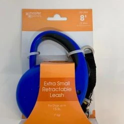 Master Paws® 8' Extra Small Retractable Dog Leash - Assorted Colors -MASTER PAWS Shop 47690EAM 2533854 BLUE PACKAGING