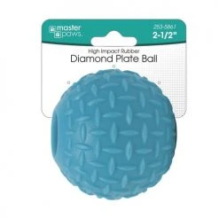 Master Paws® High Impact Rubber Diamond Plate Ball Dog Toy - 2.5" -MASTER PAWS Shop 575504 1