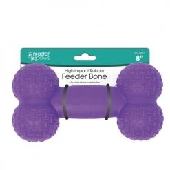 Master Paws® High Impact Rubber Feeder Bone Dog Toy - 8.5" -MASTER PAWS Shop 575510 1