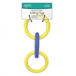 Master Paws® Diamond Grip 3-Ring Tug Dog Toy - 11.5" -MASTER PAWS Shop 575514 1