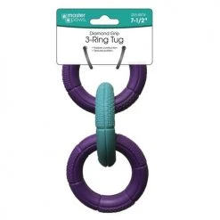 Master Paws® Diamond Grip 3-Ring Tug Dog Toy - 7.5" -MASTER PAWS Shop 575517 1